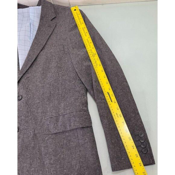 Stafford Blazer Sport Coat 38R Classic Fit Linen Cotton Blend Heather Gray - Picture 8 of 9
